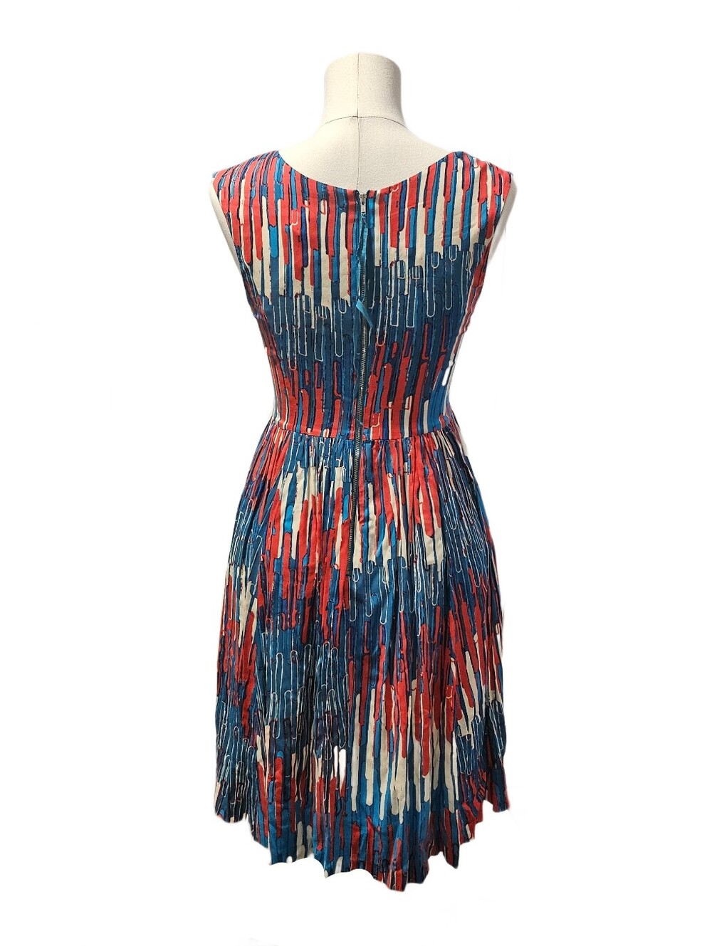 Anthropologie Plenty by Tracy Reese Blue And Pink Midi Dress Size 2 - Picture 5 of 8